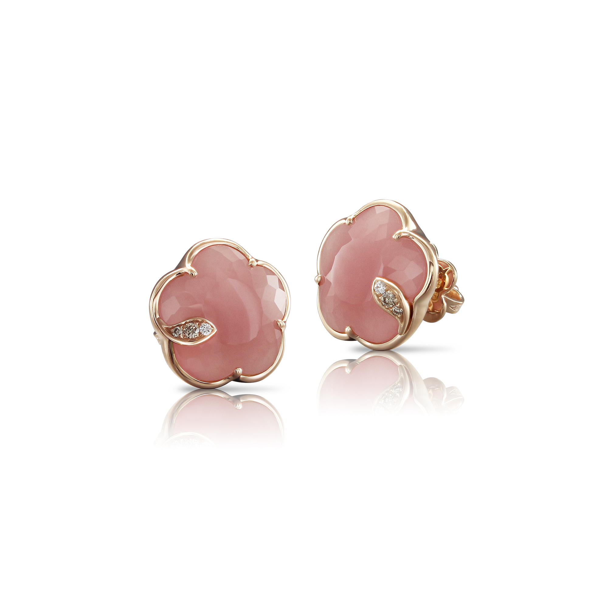 Pink diamond earrings 2025 for babies